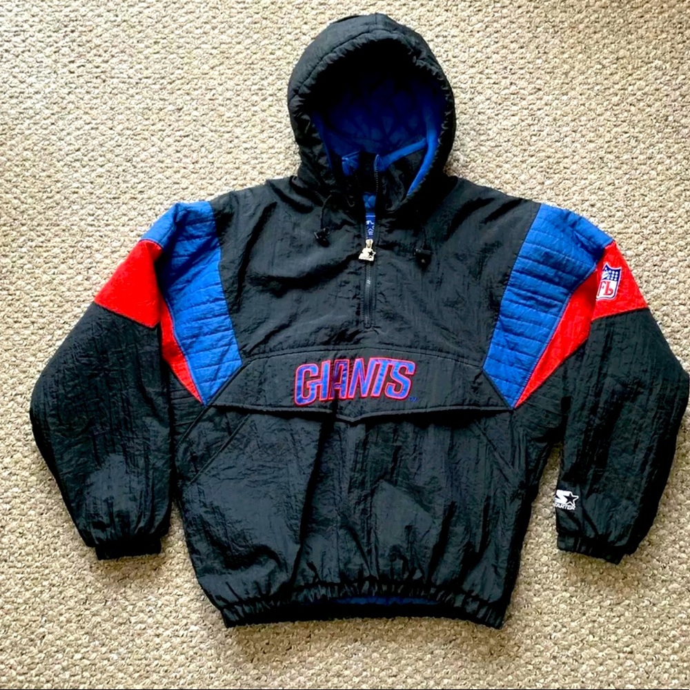 VINTAGE 90’s | Authentic Starter ‘Proline’ Pullover Jacket | 
 NEW YORK GIANTS
